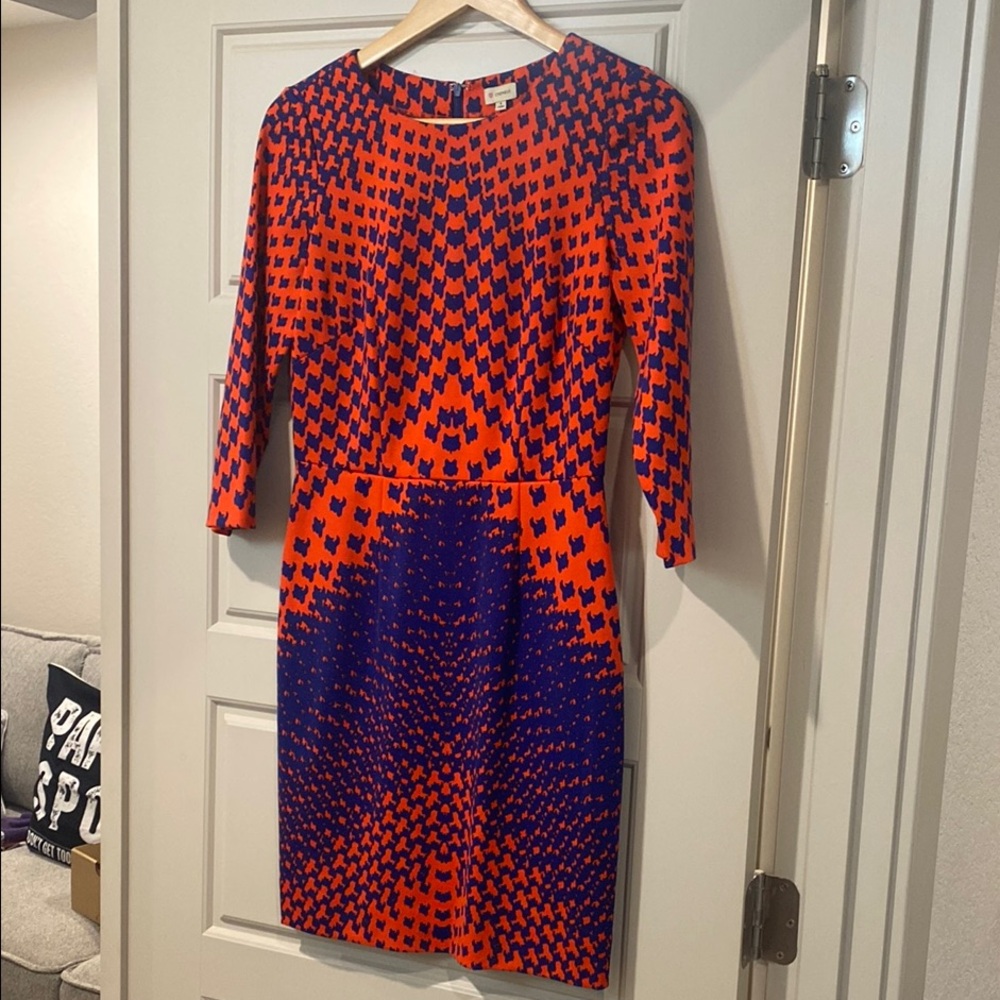 Stylish Orange and Blue Dress